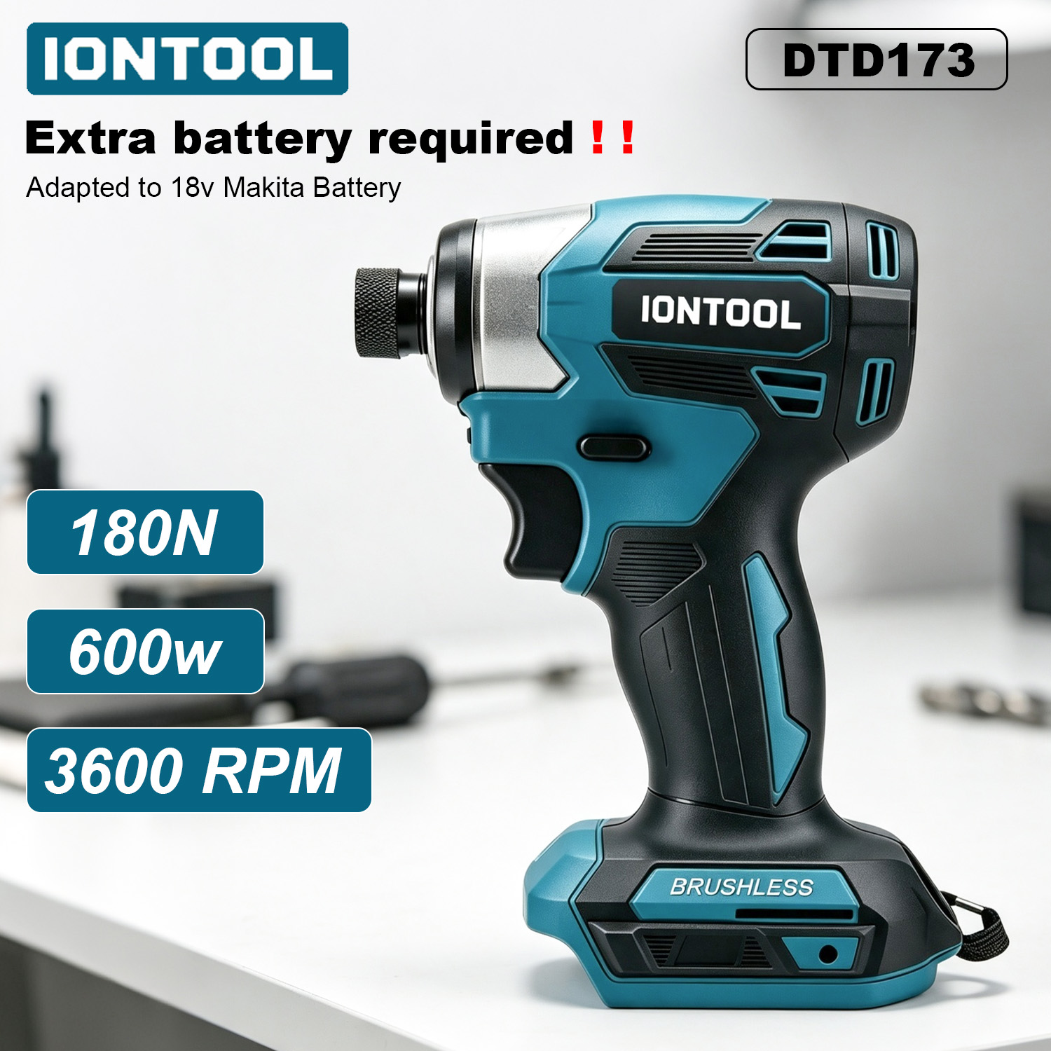 Furniture Joinery Hardware - IONTOOL 180N 3600RPM 18V Perceuse à