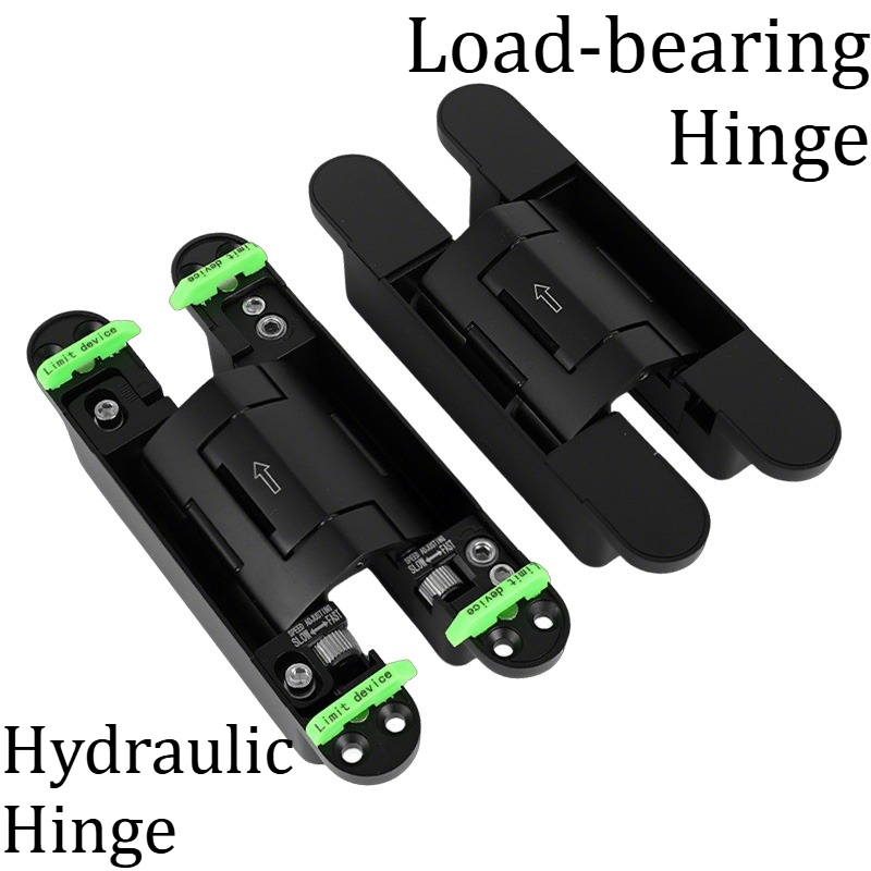 Furniture Hardware Types - Charnières de porte hydrauliques noires, réglables