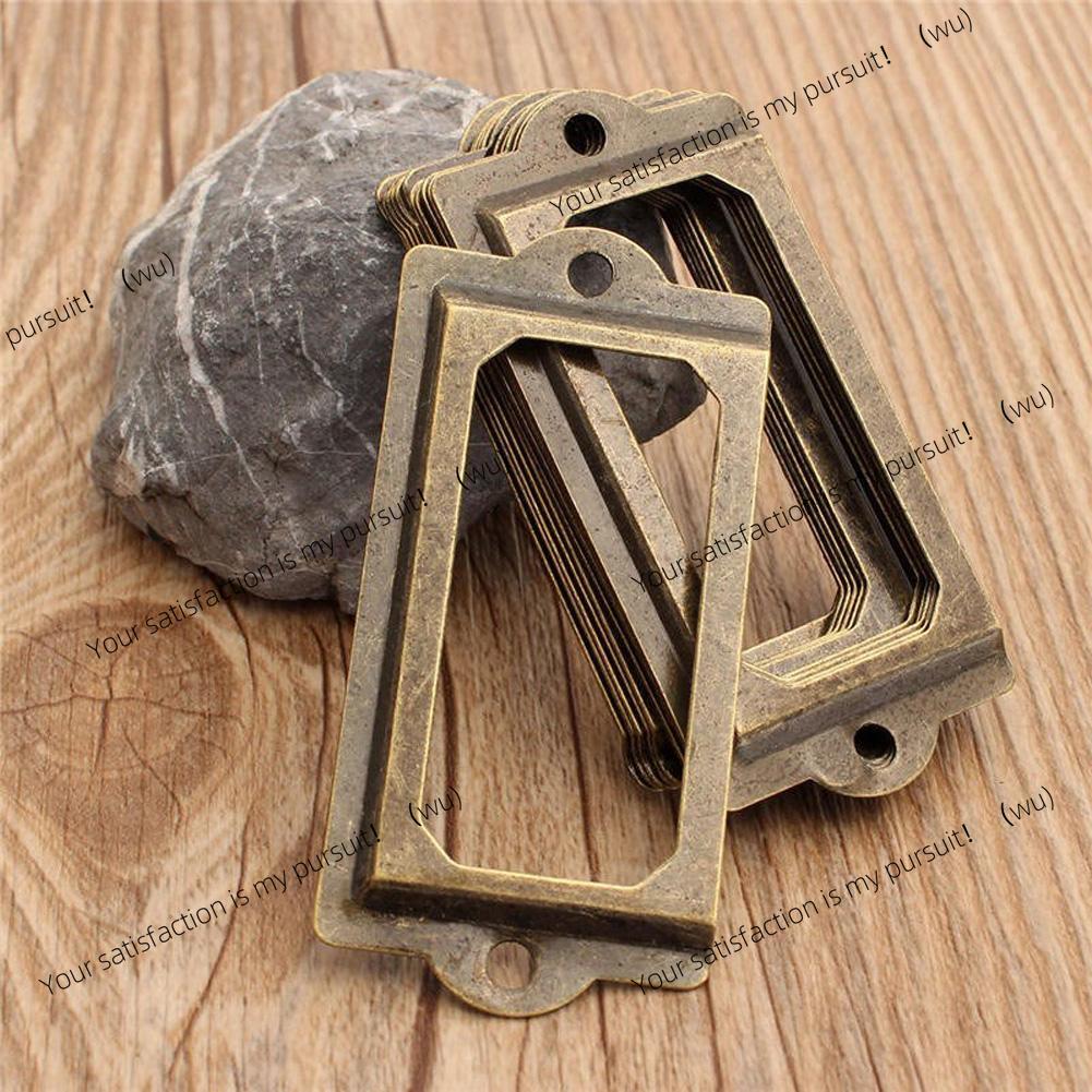 Furniture Hardware Business - Étiquette métallique en laiton antique, cadre