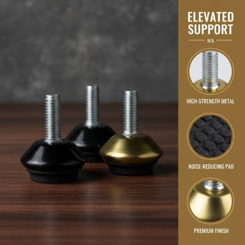 Furniture Screw Type - Niveleurs de meubles réglables, pieds métalliques